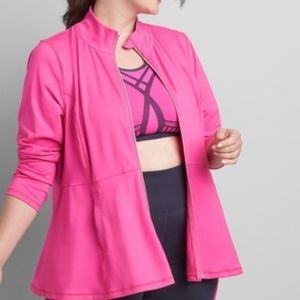 Bright pink athletic jacket